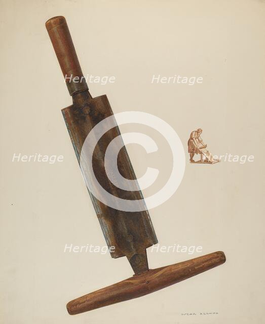 Currier's Shaving Knife, c. 1940. Creator: Oscar Bluhme.