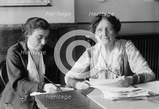 Mrs. Martha Nelson Mccam at Desk, 1918. Creator: Harris & Ewing.