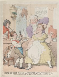 The Tooth-Ache, or, Torment & Torture, August 1, 1823., August 1, 1823. Creator: Thomas Rowlandson.