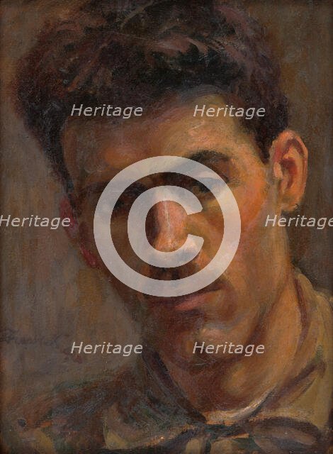 Head Study of a Man, 1920. Creator: Ladislav Treskon.