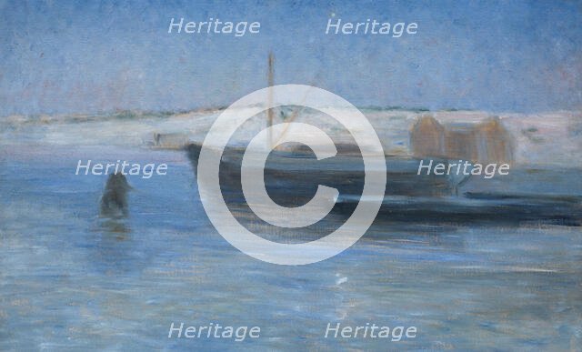 Old Lighters in the Entrance to Stockholm, late 19th-early 20th century. Creator: Karl Nordström.