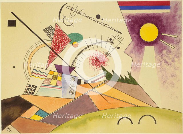 Studie für "Bewegte Ruhe" (Study for "Moving Calm"), 1923. Creator: Kandinsky, Wassily Vasilyevich (1866-1944).