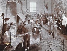 Boys at work in the smith's shop, Feltham Industrial School, London, 1908. Artist: Unknown.