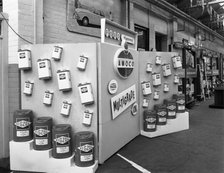 Exhibition stand for Vigzol Oil from Amoco, Rotherham, South Yorkshire, 1964.  Artist: Michael Walters