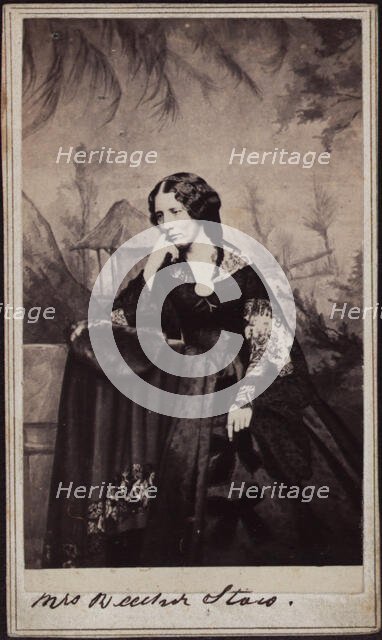 Portrait of Harriet Beecher Stowe (1811-1896), ca 1860. Creator: Fredricks, Charles DeForest (1823-1894).