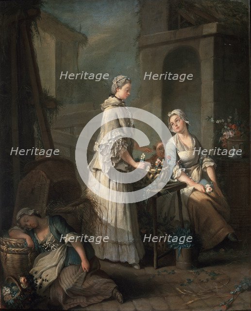 'A Flower Girl', c1795-c1799.  Artist: Jean-Baptiste Charpentier the elder