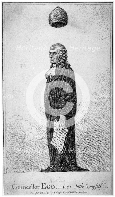 'Councellor Ego - ie - little i, myself i', 1798.           Artist: James Gillray