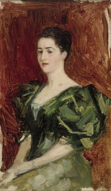 Portrait of Mrs. Dagmar Dippell, compositional sketch, 1895. Creator: Albert Edelfelt.