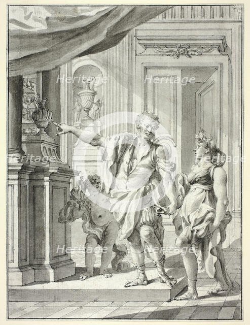 A Man Leading a Woman into a Gallery of Antiquities and Decorative Arts, n.d. Creator: Giacomo Cestaro.