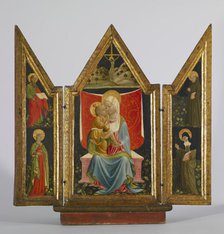 Madonna and Child Enthroned with Saints, c1444. Creator: Andrea Delitio.