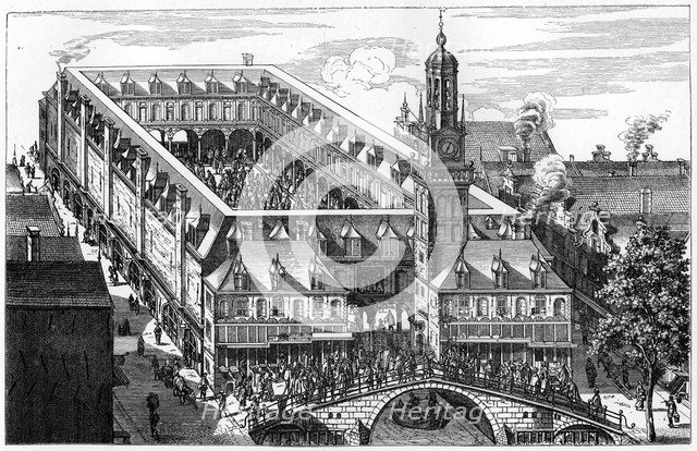 The old stock exchange in Amsterdam, destroyed by fire in 1858, (1903). Artist: Unknown