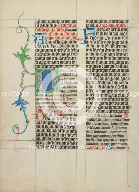 Decorated Initial D; Collegium Ducale, about 1420-1430. Creator: Master Michael.