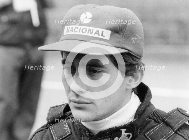 Ayrton Senna at the British Grand Prix, 1985. Artist: Unknown