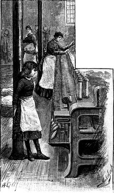 Lace making, 1884. Artist: Unknown