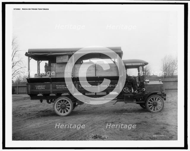 Packard three-ton truck, (1910?). Creator: Unknown.
