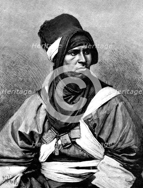 A Targui man, 1895.Artist: Henri Thiriat