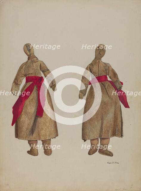 Woman Doll in Buckskin, c. 1938. Creator: George File.