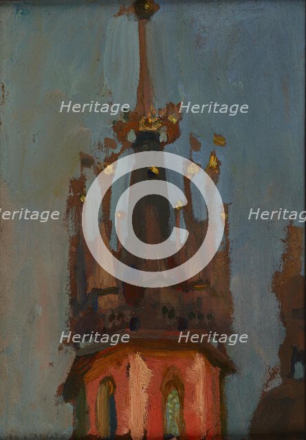 Spire of the Tower of St Mary’s Church in Krakow, c1904. Creator: Jan Stanislawski.