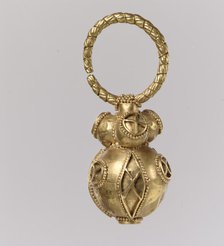 One of a Pair of Gold Earrings, Avar, 550-650. Creator: Unknown.