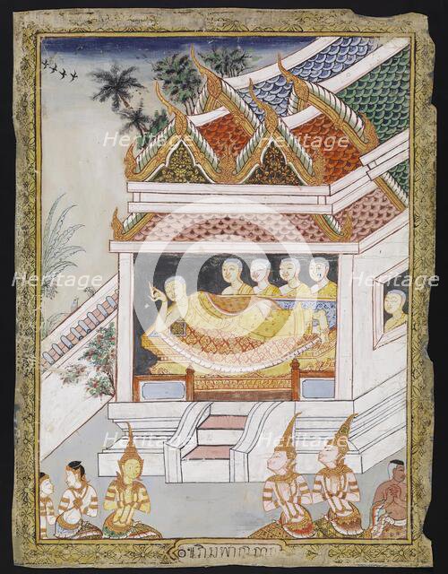 The Buddha Attains Parinirvana, 19th Century. Creator: Unknown.