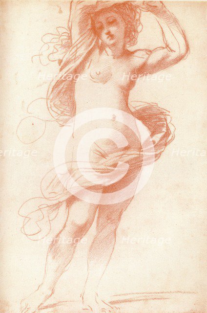 Standing Female Nude, (17th century), 1925. Artist: Unknown