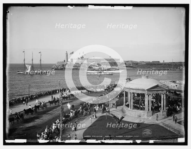 Malecon and El Morro, Havana, Cuba, c1904. Creator: Unknown.