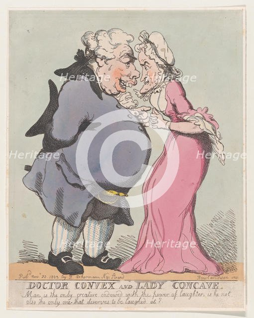 Doctor Convex and Lady Concave, November 20, 1802., November 20, 1802. Creator: Thomas Rowlandson.