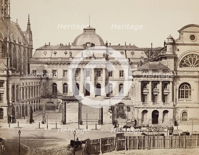 Palace of Justice, Paris, between 1860 and 1870. Creator: Edouard Baldus.