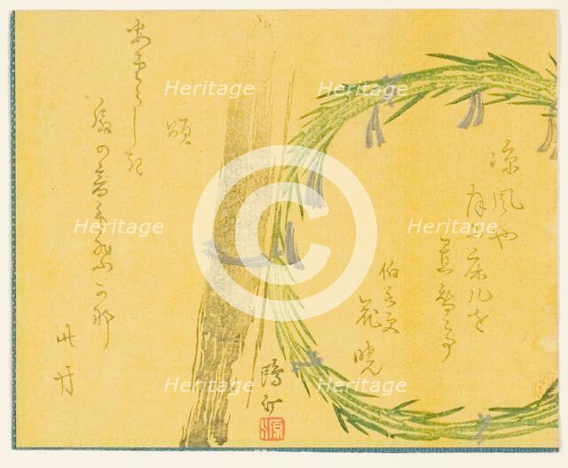 Bamboo and Wreath, Japan, 1850s. Creator: Maezawa Otei.