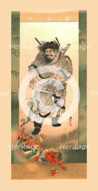 'Shoki and the Demons', c1880, (1886).  Artist: Wilhelm Greve.