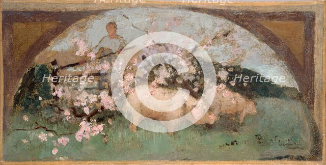 Esquisse pour la salle à manger de l'Hôtel de Ville de Paris : La viande de porc, 1893. Creator: Georges Bertrand.