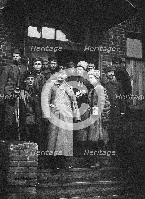 Leon Trotsky with his bodyguards, 1919.