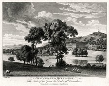 'Chatsworth in Derbyshire, The Seat of his Grace the Duke of Devonshire', 1775. Artist: Michael Angelo Rooker