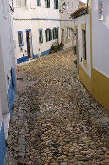 View of a typical paved street, Odemira, Alentejo, Portugal, 2008. Creator: Unknown.