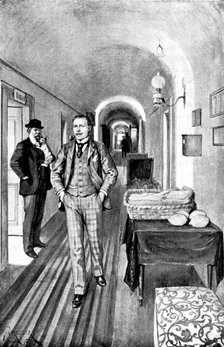Adam Johnstone's Son: Johnstone hung about the reading-room and smoked a pipe..., 1895. Creator: George Meisenbach.