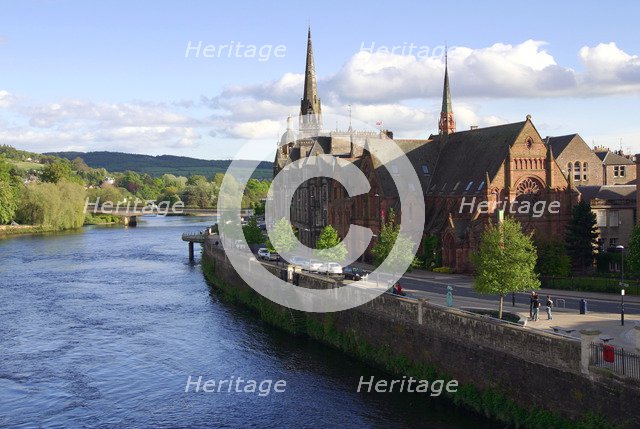 River Tay and Perth, Scotland.