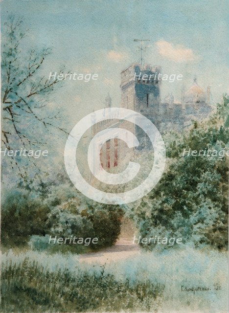 The Vorontsovsky Palace. Crimea, 1895. Artist: Kondratenko, Gavriil Pavlovich (1854-1924)