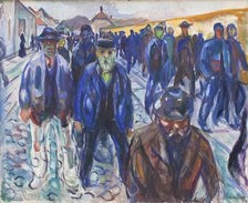 Workers on their Way Home; Workers Coming Home, 1914. Creator: Edvard Munch.