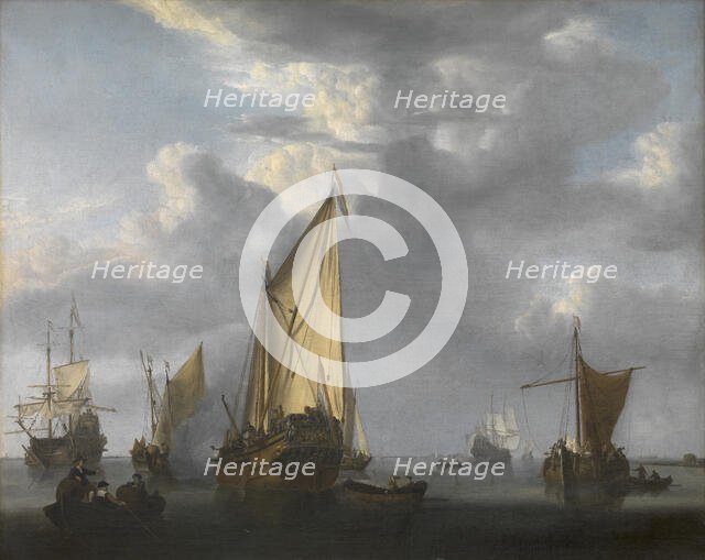 The Canon Shot, c1660-1700. Creator: Willem van de Velde the Younger.