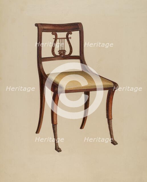 Side Chair, 1936. Creator: Lawrence Phillips.