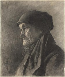 An Elderly Peasant Woman, c. 1878. Creator: Leon-Augustin Lhermitte.