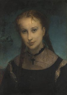 Portrait de la comtesse de Monfort, c.1870. Creator: Gustave Ricard.