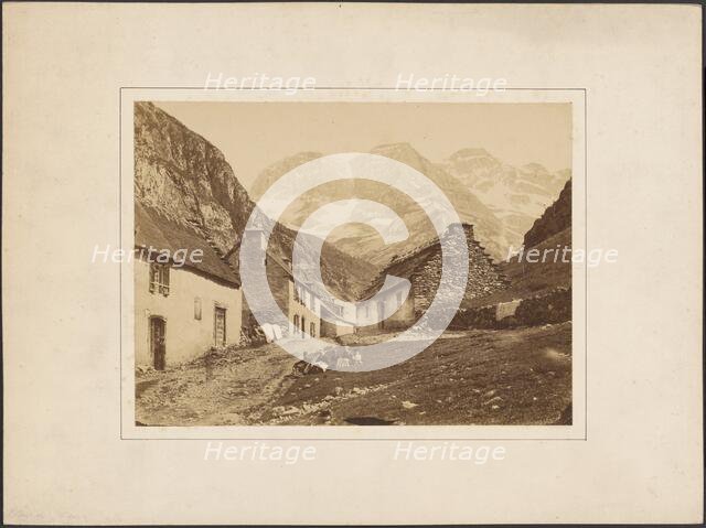 Village at foot of mountains, about 1855-1865. Creator: Farnham Maxwell Lyte.