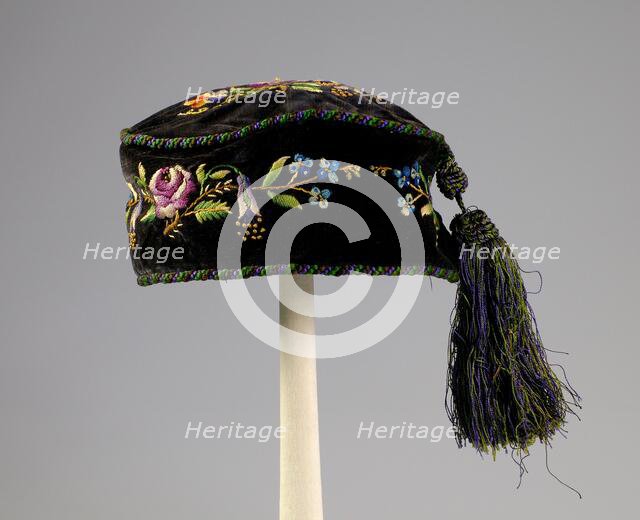 Cap, American, 1875. Creator: Unknown.