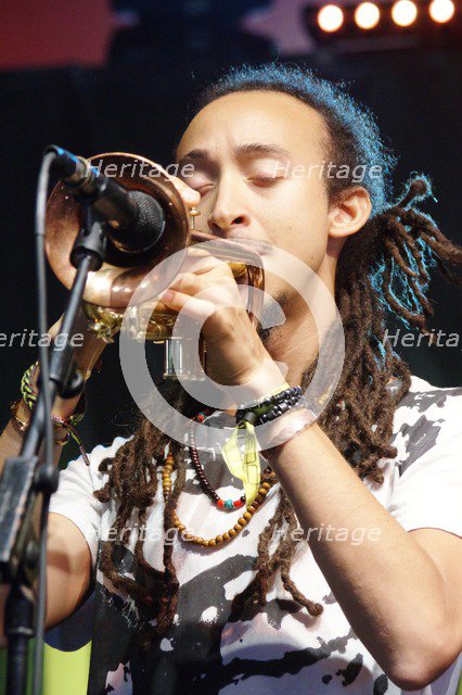 Theo Croker, Love Supreme Jazz Festival, Glynde Place, East Sussex, 2015. Artist: Brian O'Connor.