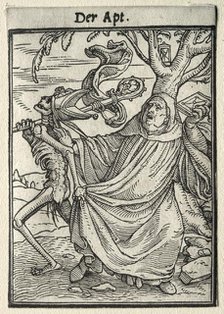 Dance of Death: The Abbot. Creator: Hans Holbein (German, 1497/98-1543).