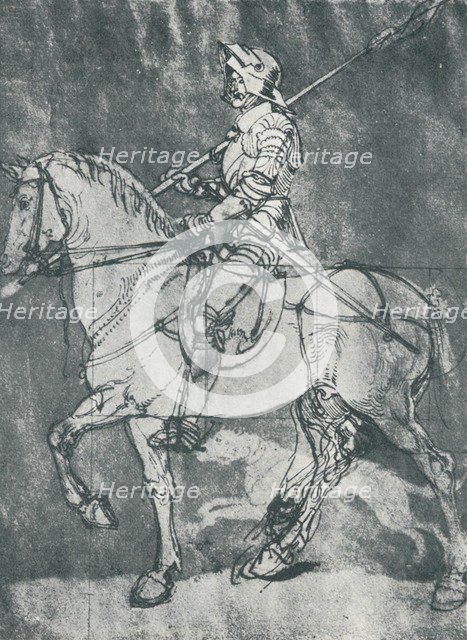 'Man in Armour, on Horseback', 1498, (1912). Artist: Albrecht Durer.