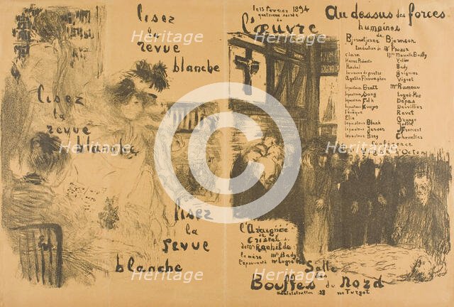 Read "La Revue Blanche" Transformed — Beyond Human Power, 1894. Creator: Edouard Vuillard.