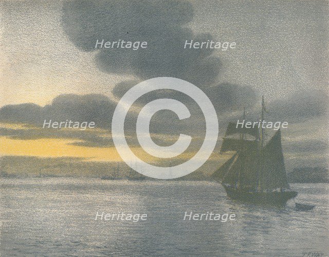 'The Lower Thames', c1900. Artist: Thomas Robert Way.