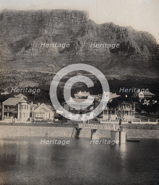 Cape of Good Hope, South Africa: houses and Table Mountain, 1905. Creator: Tempest Anderson.